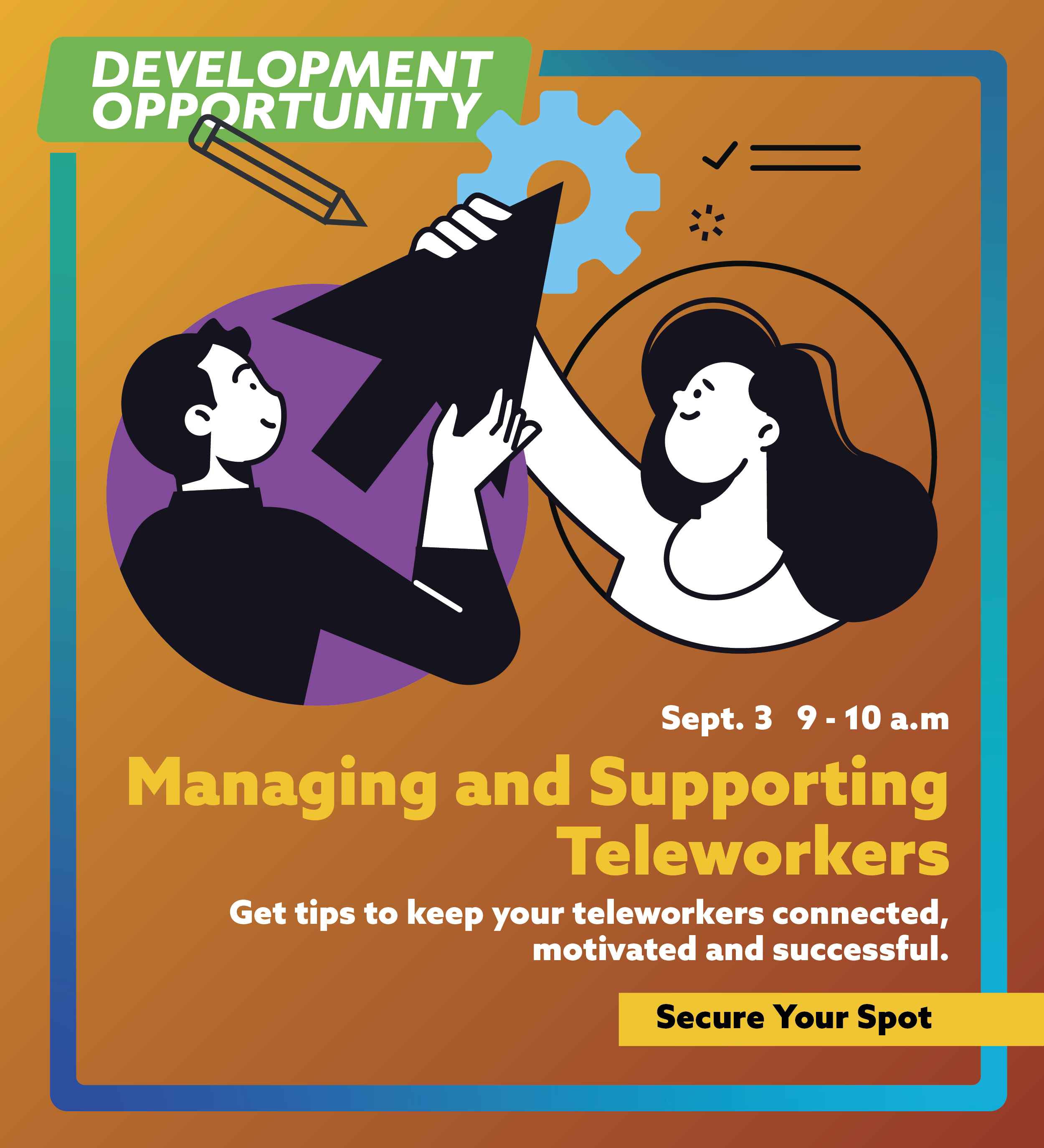 Managing And Supporting Teleworks Training Image Link