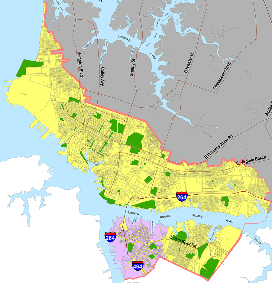 Elizabeth River Watershed Map