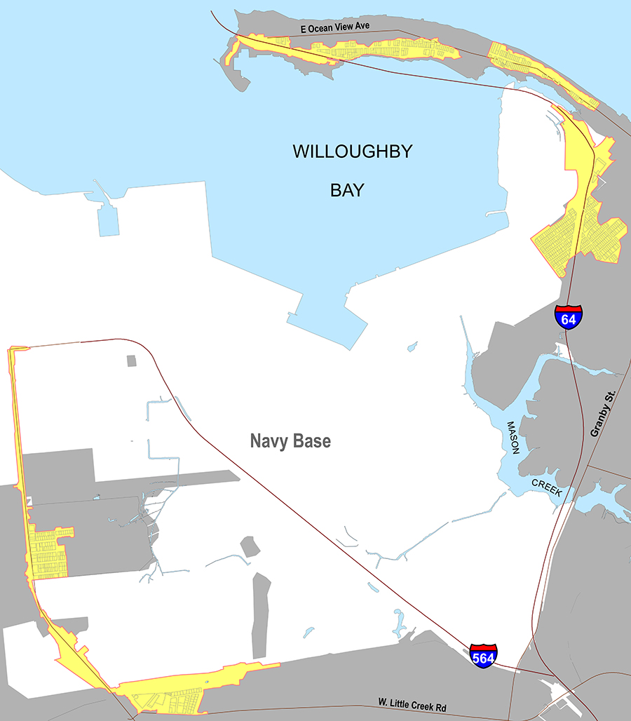 Willoughby Bay Watershed Map