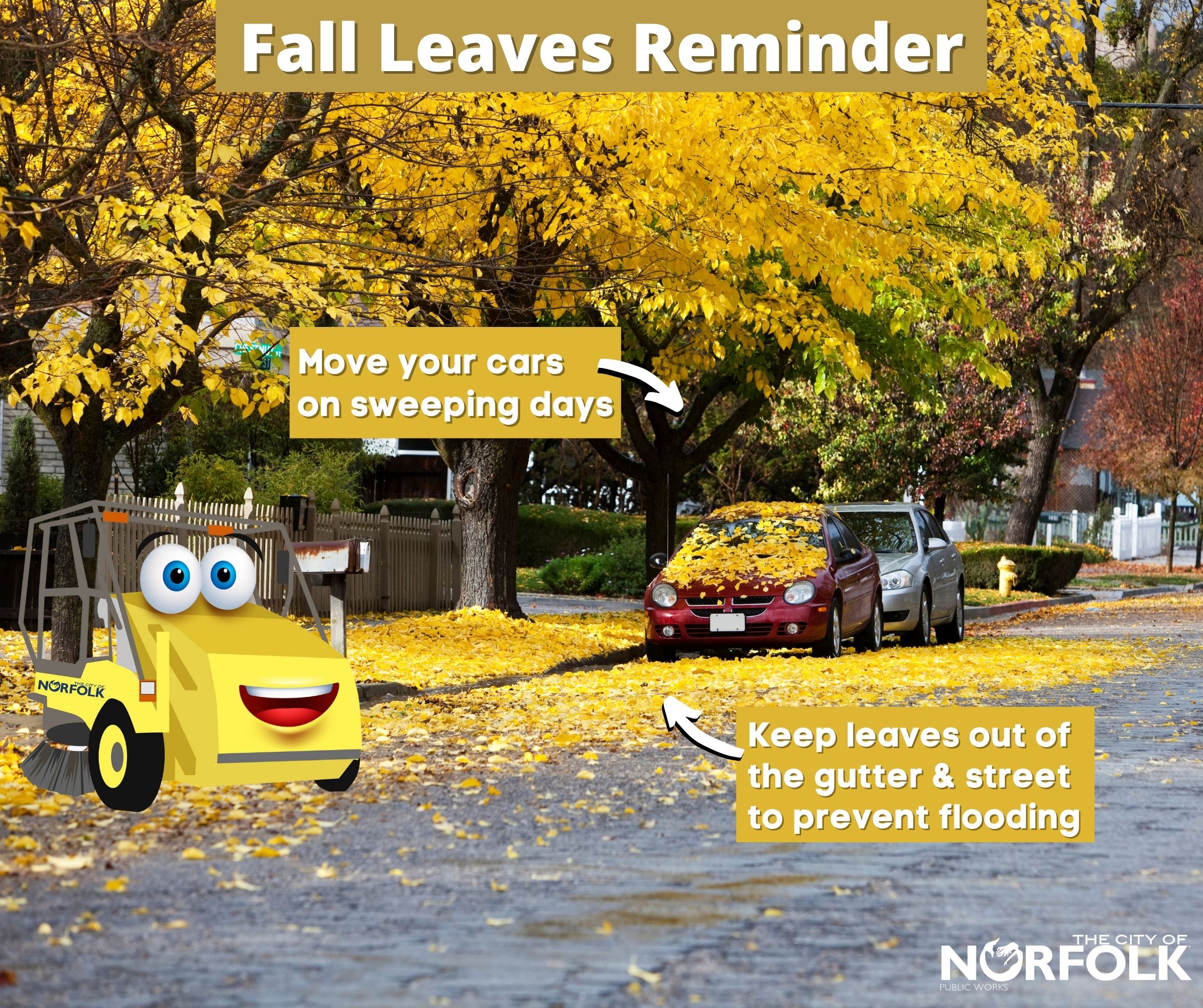 Street Sweeping Leaves Reminder_movecars_cleangutters