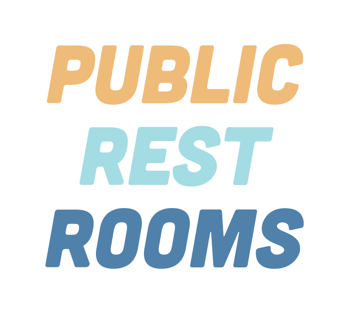 Public Restrooms Text Image