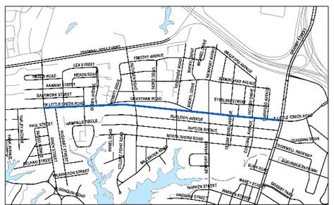 W. Little Creek Road Resurfacing Project map