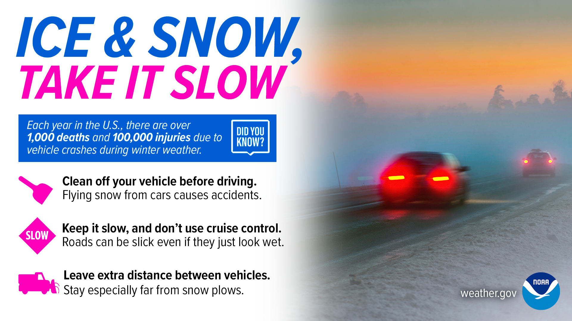 Winter Driving Tips for ice and snow