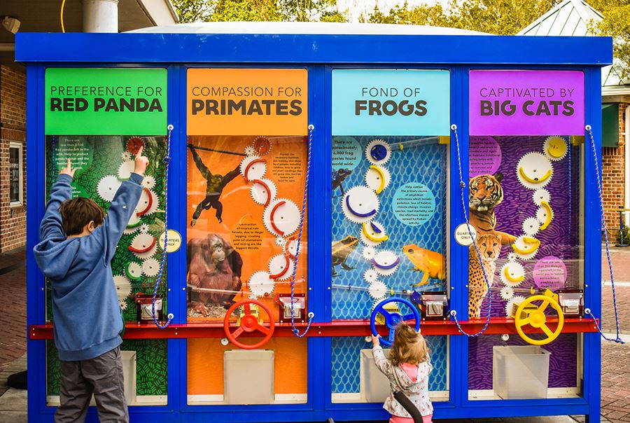 Virginia Zoo kids trying out new game