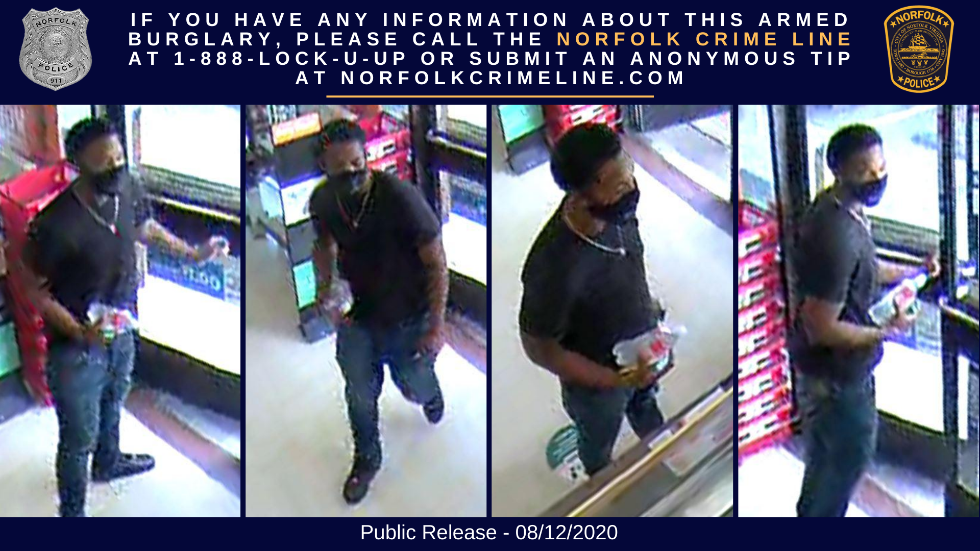 Armed Burglary Suspect- 1341 43rd Street - Press Release