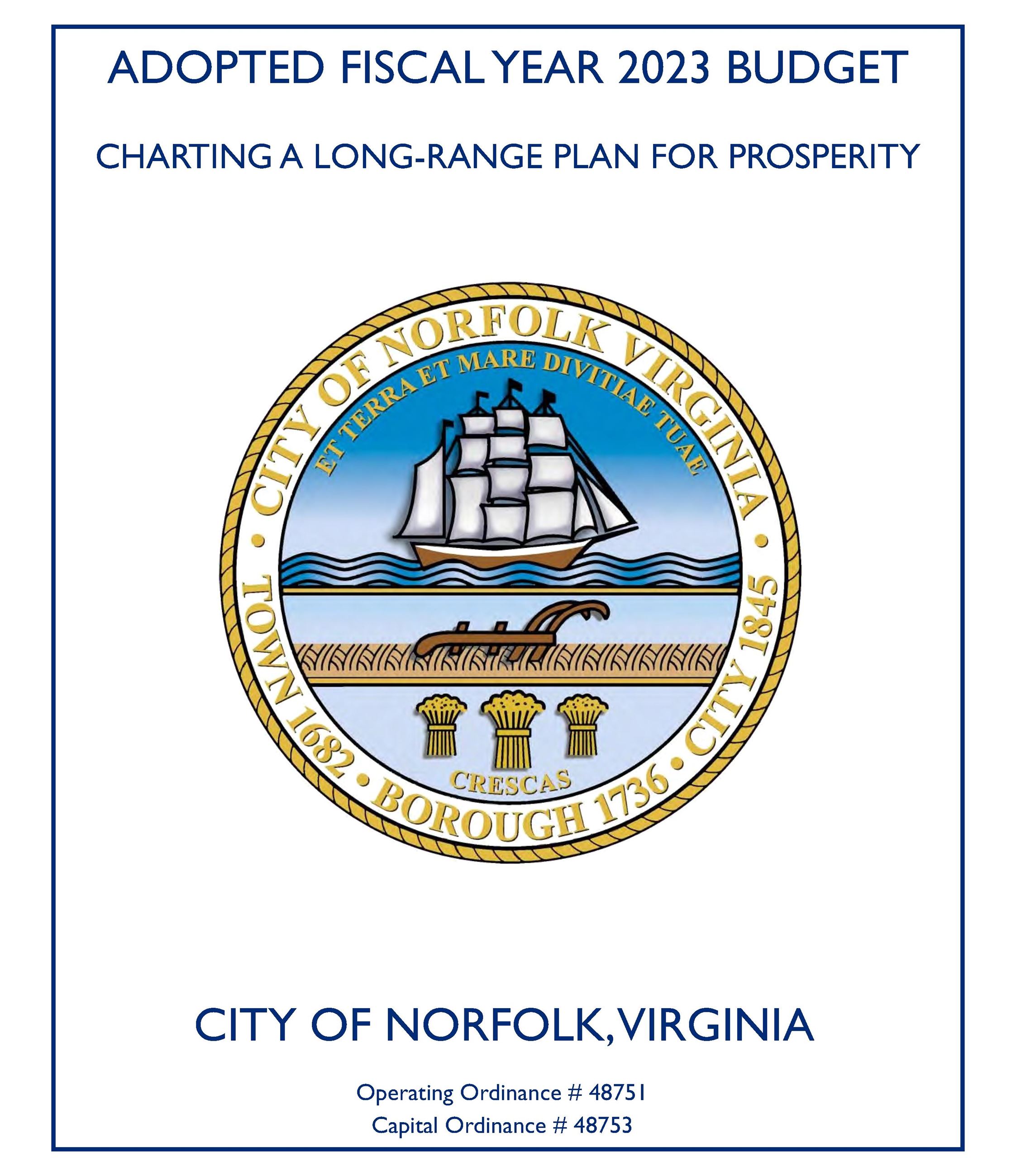 FY 2023 Adopted Budget Front Cover