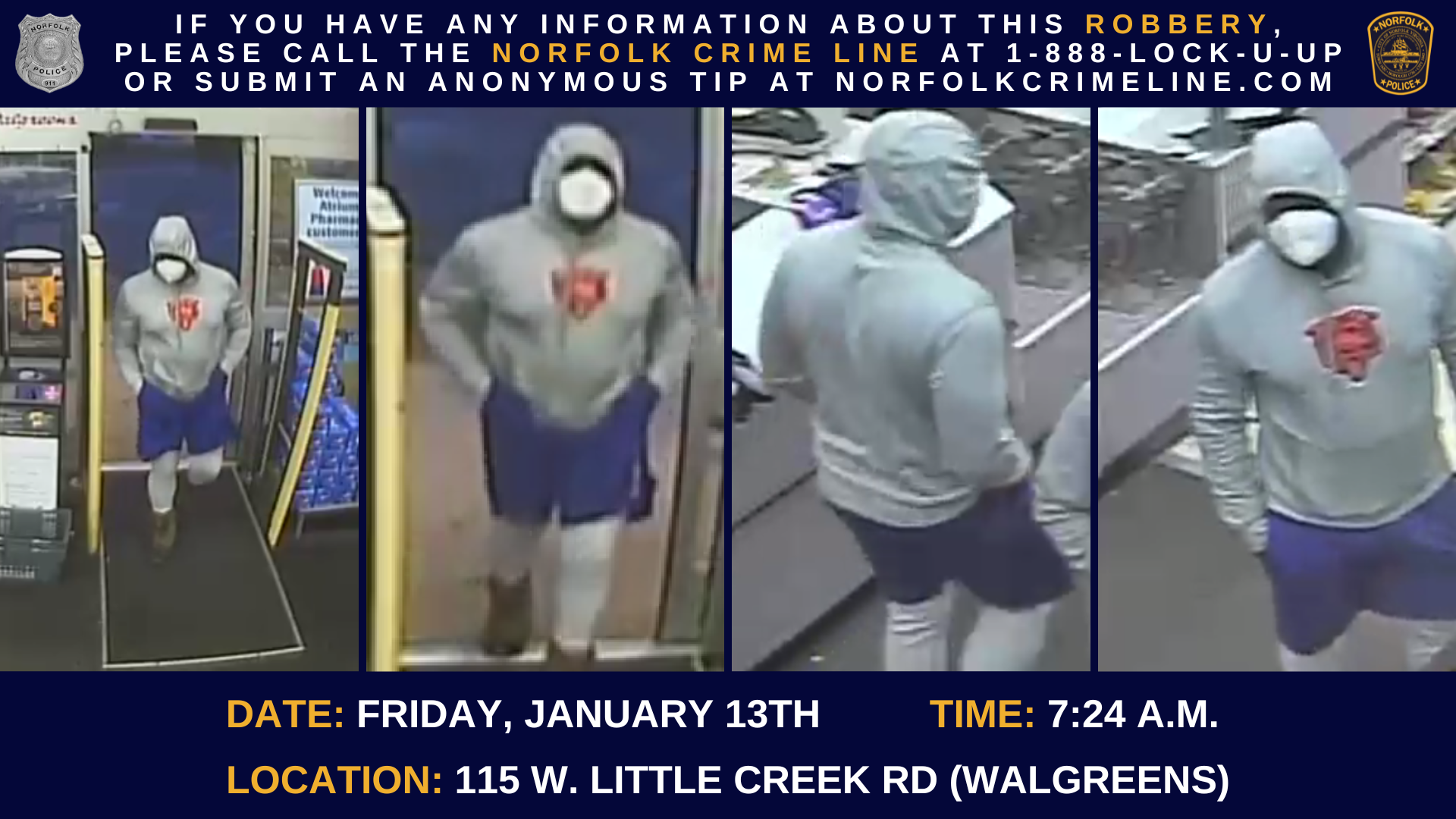 Commercial Robbery - Walgreens - 011323