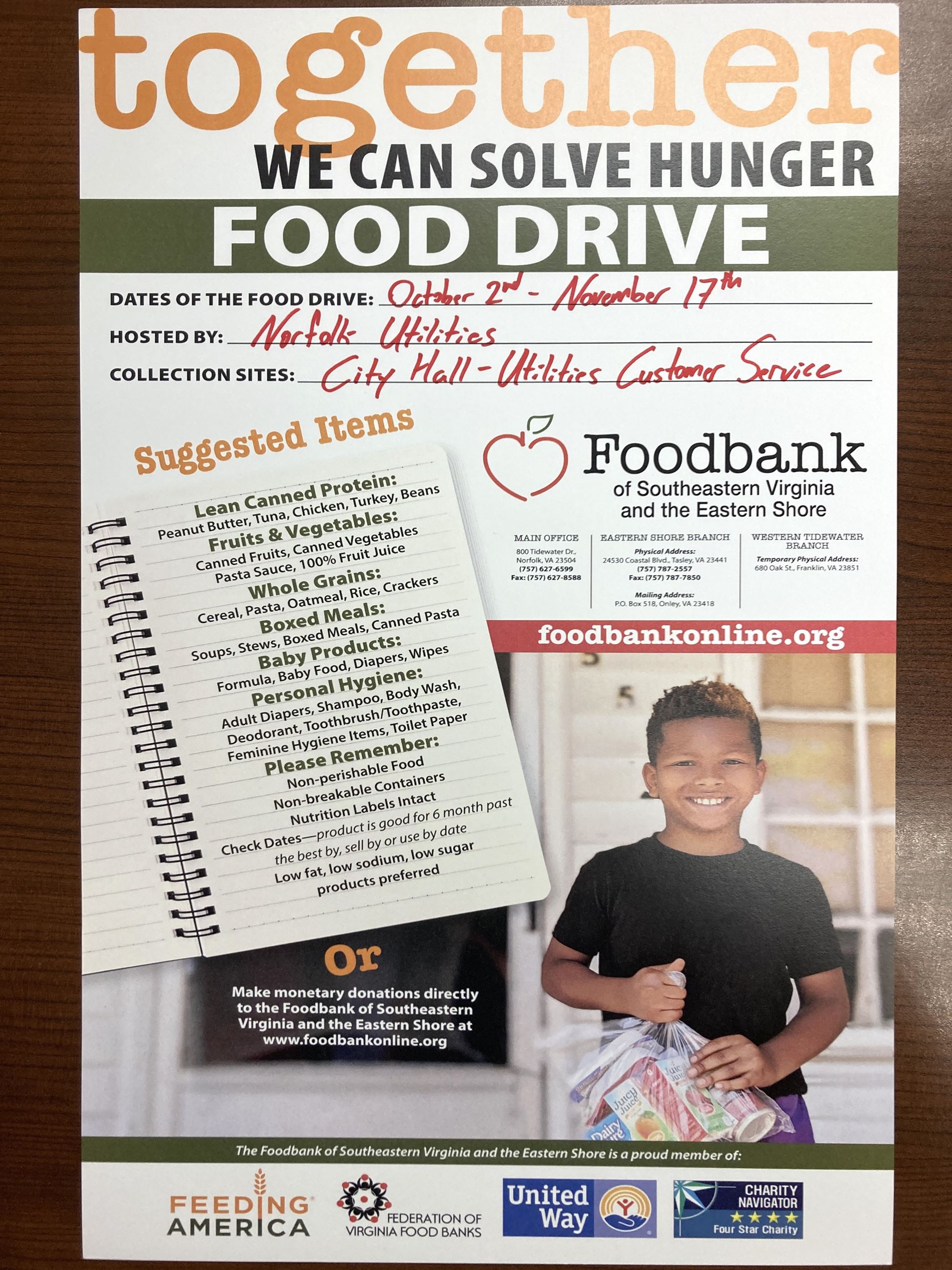 Food Donation Flyer Image