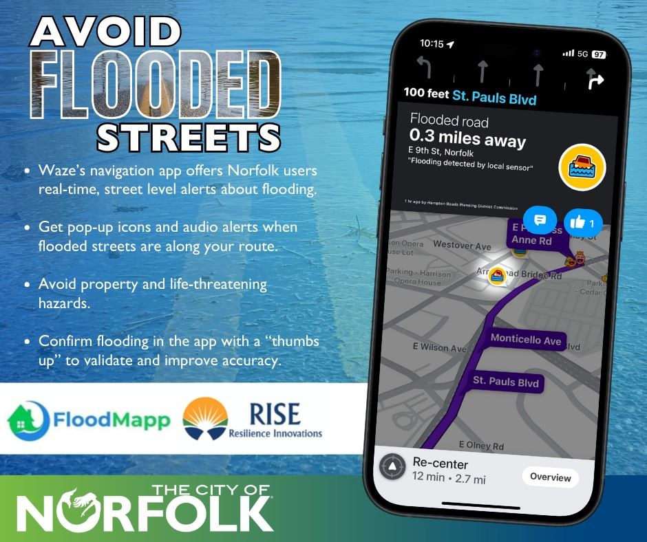 Norfolk WAZE Flooding
